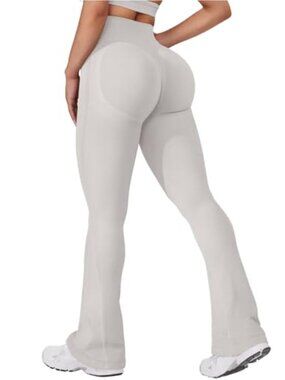 30" Seamless Scrunch Bootcut Yoga Leggings High Waist Flare Pants